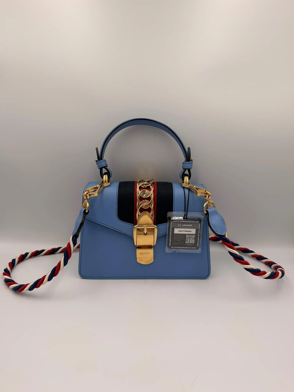 Gucci Sylvie Mini Top Handle — Light Blue (c. 2018)